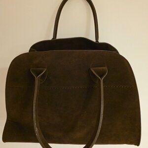 Classic Brown Suede Tote Handbag – Timeless Everyday Shoulder Bag